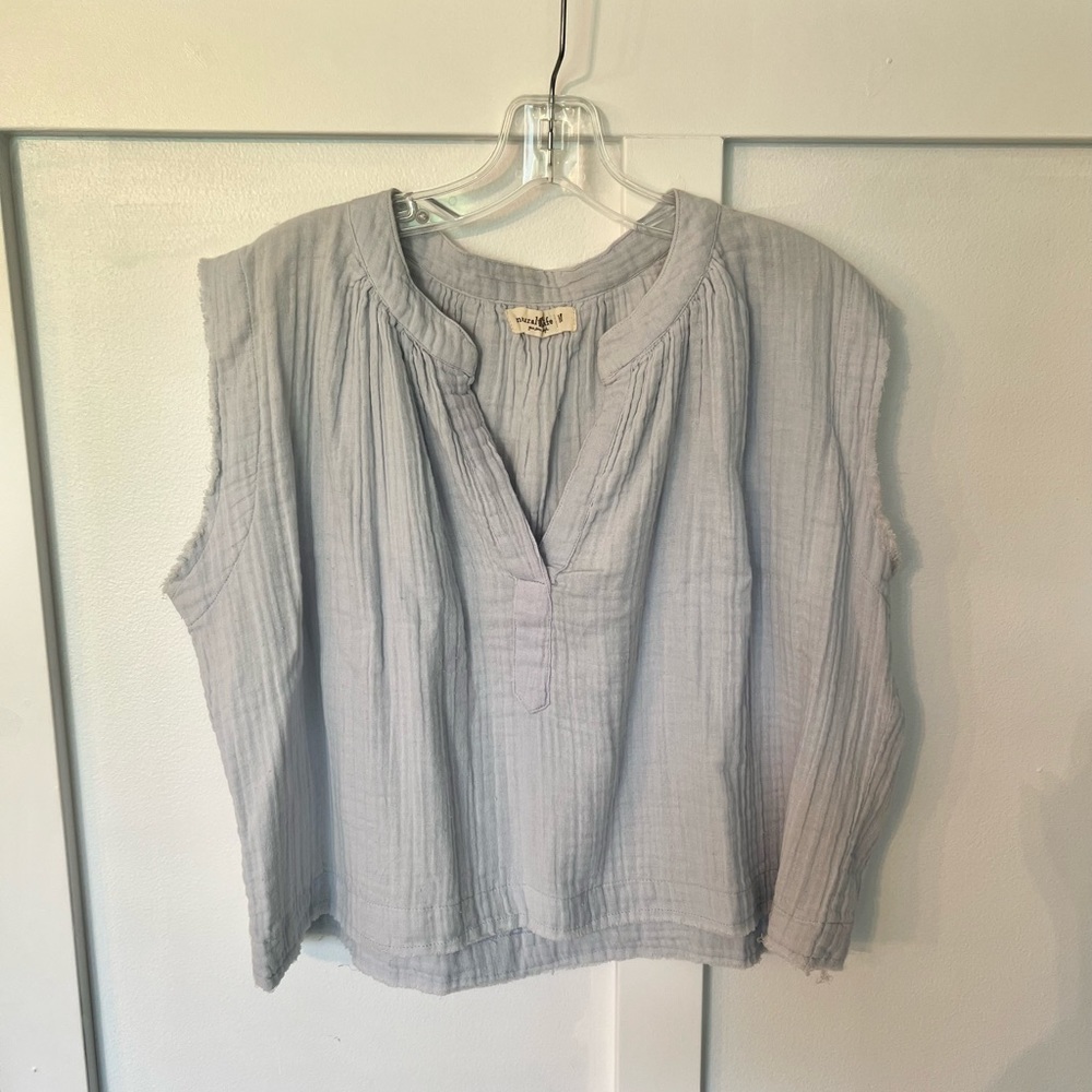 CROPPED MUSLIN TOP